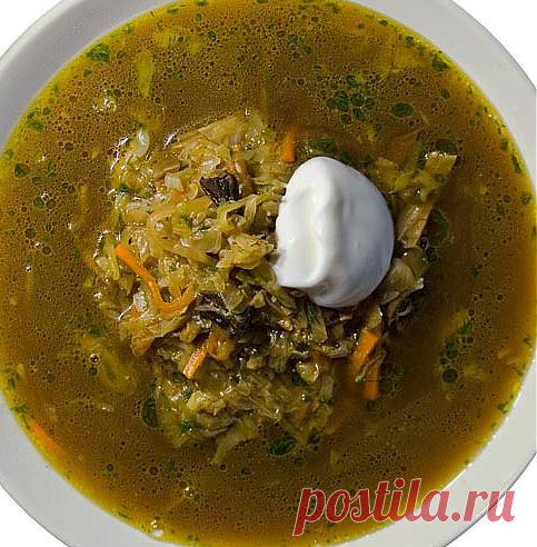 Капустняк с сушеными грибами.
