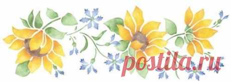 Amazon.com: Stencil Pared de girasol SKU # 1777 por plantillas: Home & Kitchen