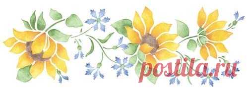 Amazon.com: Stencil Pared de girasol SKU # 1777 por plantillas: Home & Kitchen