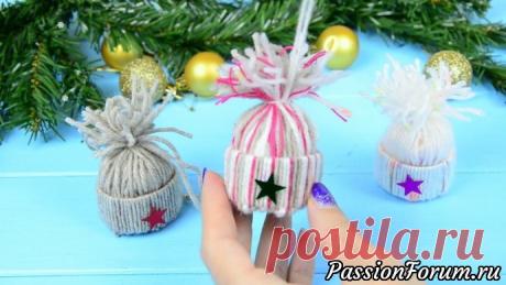 Очень классные шапочки из ниток. | новогодние подарки,поделки и костюмы