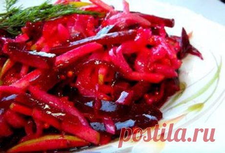 Рецепт вкусного салата из свеклы с яблоками на зиму - Салат на зиму . 1001 ЕДА вкусные рецепты с фото!