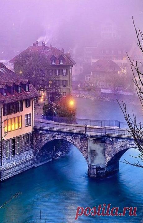 Foggy Bridge ~ Bern, Switzerland | Travel