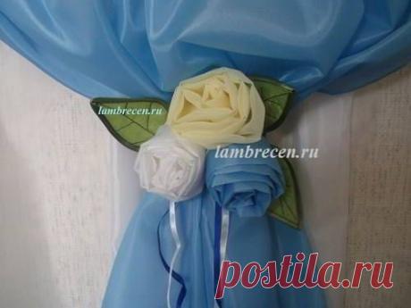 Изготовление букета роз из ткани для штор. Видео и фото мастер-классы
