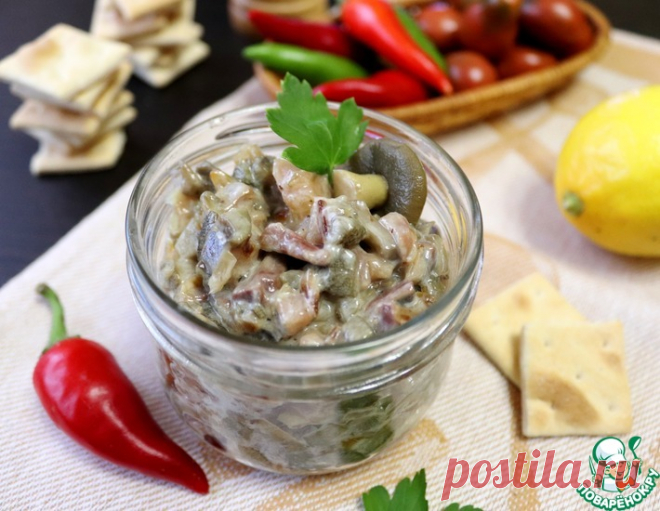 Форшмак с маринованными грибами – кулинарный рецепт