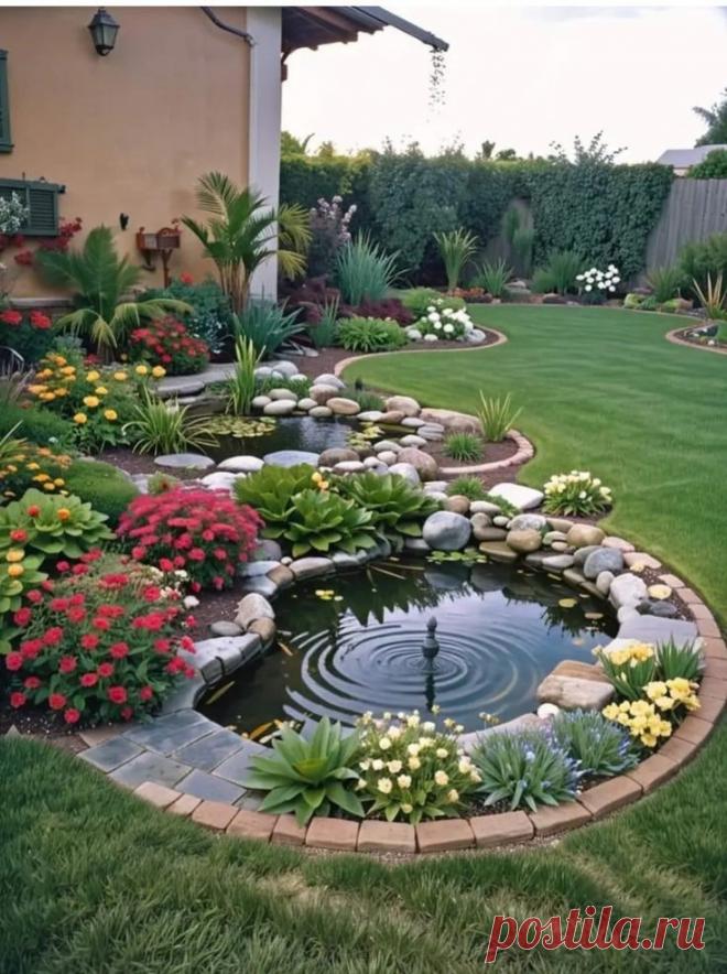 Ландшафтный дизайн для большого участка дворовой территории