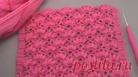 100% ХИТ НА ОСЕНЬ! СУПЕР УЗОР крючком вязание для начинающих EASY Pattern Croc