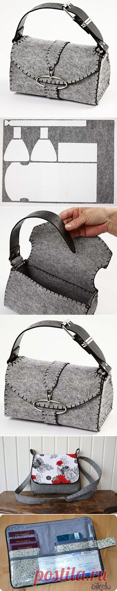 Wallet sewing pattern / tutorial, felt wallet pattern. DIY Photo Tutorial http://www.handmadiya.com/2016/03/how-to-sew-felt-wallet-purse-tutorial.h…