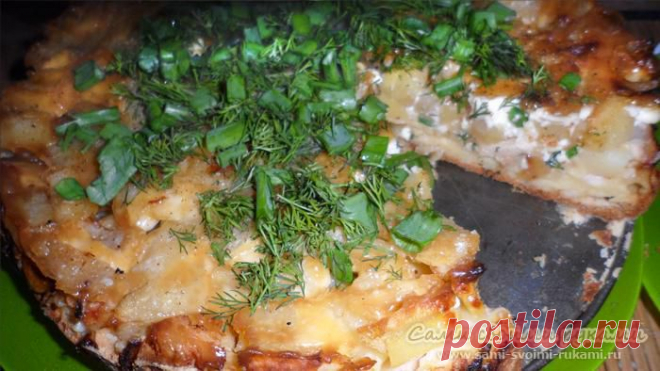 Нежный пирог с мясом и картошкой - рецепт с фото | Сами своими руками