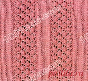 1001 узор. Узоры спицами. Структурные (комбинированные) узоры, узор 11