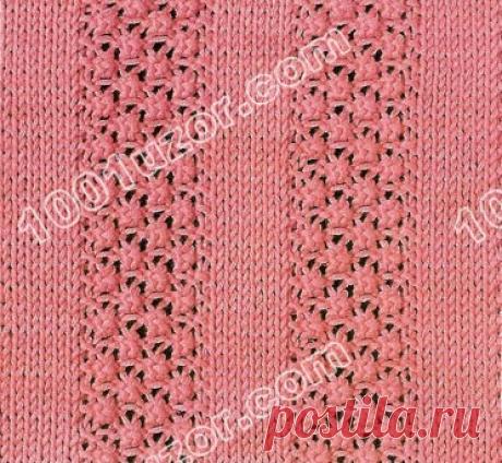 1001 узор. Узоры спицами. Структурные (комбинированные) узоры, узор 11