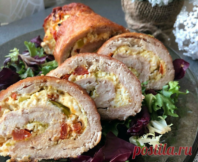 Вкусный куриный рулетик