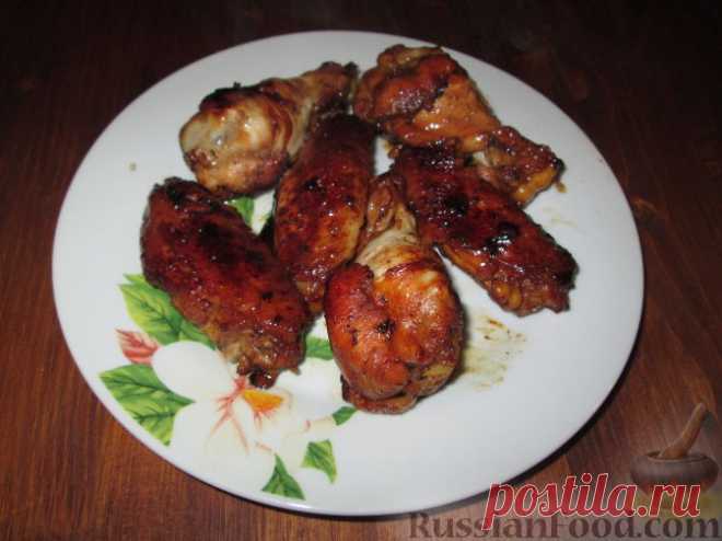 Рецепт: Куриные крылышки в остром соусе на RussianFood.com