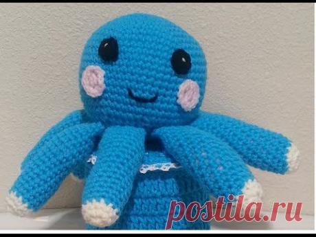 Crochet Quick and Easy Beginner Cute Octopus and small Crochet Basket DIY Tutorial