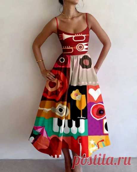 2025 Fish Print Dress