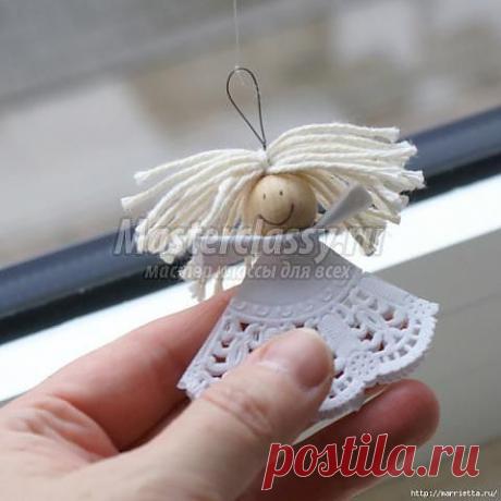 Новогодние поделки &quot;Ангел из кружевной салфетки&quot; Мастер-класс / Мастерклассы Блоги