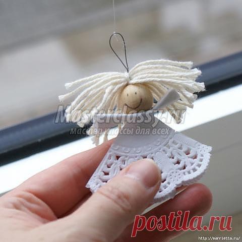 Новогодние поделки "Ангел из кружевной салфетки" Мастер-класс / Мастерклассы Блоги