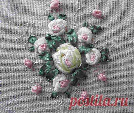 @ Вышивка лентами – розы | МОЙ МИЛЫЙ ДОМ – идеи рукоделия, вязание, декорирование интерьеров