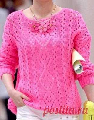 Красивые узоры для кофточек пуловеров и кардиганов спицами