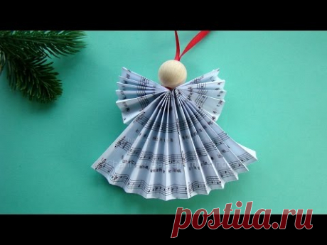 Weihnachtsengel basteln - DIY Weihnachtsdeko - Weihnachtsbasteln - Engel falten Weihnachten: 2016