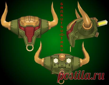 Tiger and Bunny - Rock Bison Helmet Pepakura drive.google.com/open?id=0BydZ&hellip;