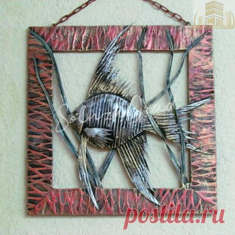 Картина "Рыбка" металлическая. Художественная ковка