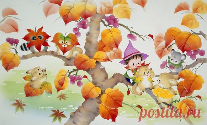Животное иллюстрации осень, сказочные и животных, чтобы играть с реальными Murasakishikibu