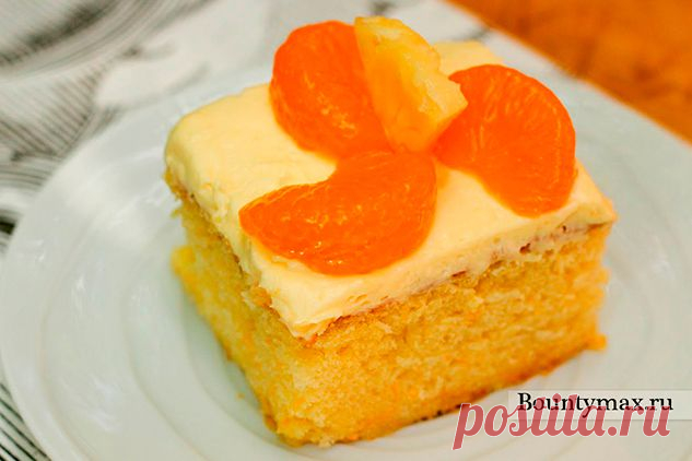 Мандариновый пирог с ананасовым кремом - просто находка для любителей мандаринов!