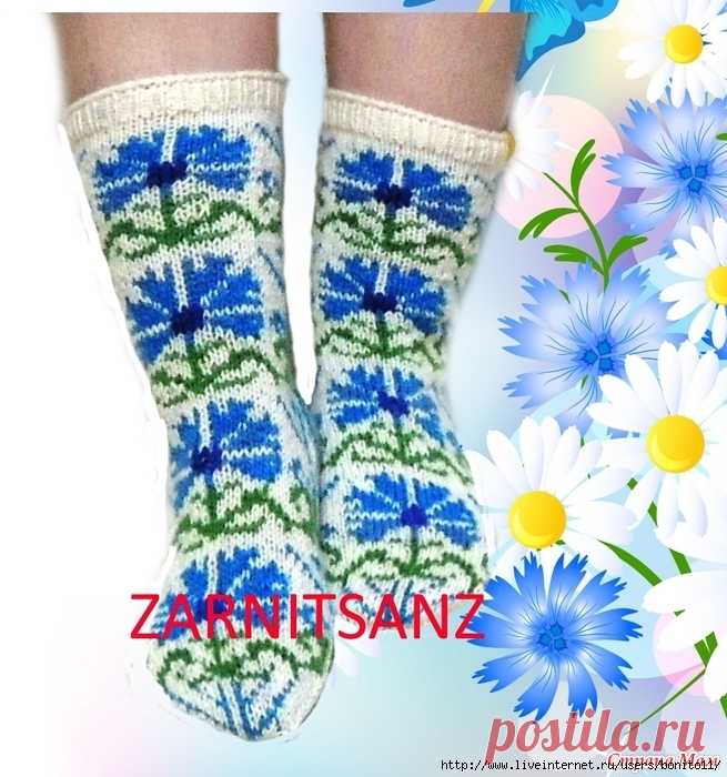 Носочки с васильками...
