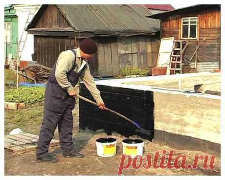 Почему лучше не использовать битум для покраски фундамента – советы мастеров | Полезности для дома | Яндекс Дзен