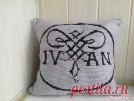 Подушка с жаккардом и паук - Вязание - Страна Мам
