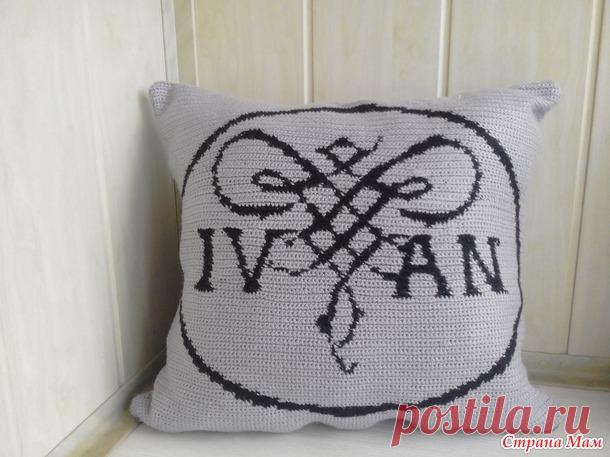 Подушка с жаккардом и паук - Вязание - Страна Мам
