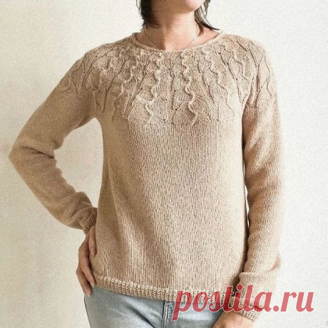 Джемпер с круглой кокеткой