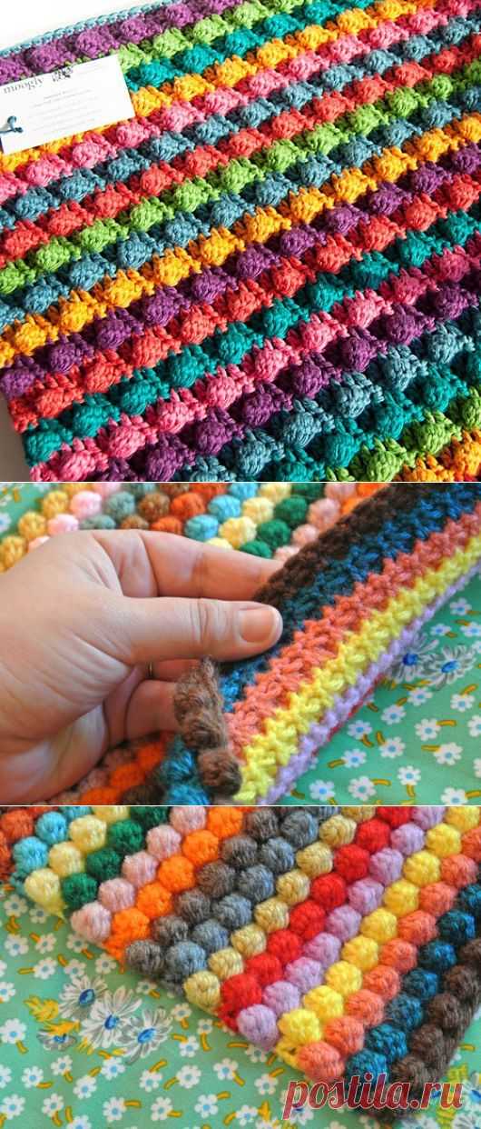 Узор для пледа крючком..