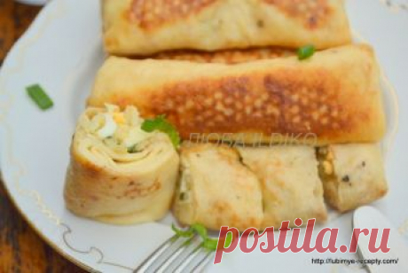 Блинчики с рисом и яйцом | 4vkusa.ru