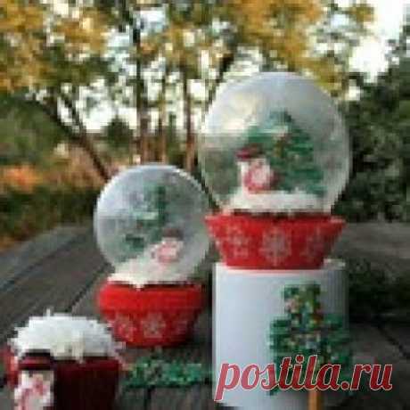 Капкейки "Снежный шар" Кулинарный рецепт