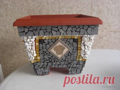 Оформление цветочных горшочков. Работы Саиды Магомедовой..