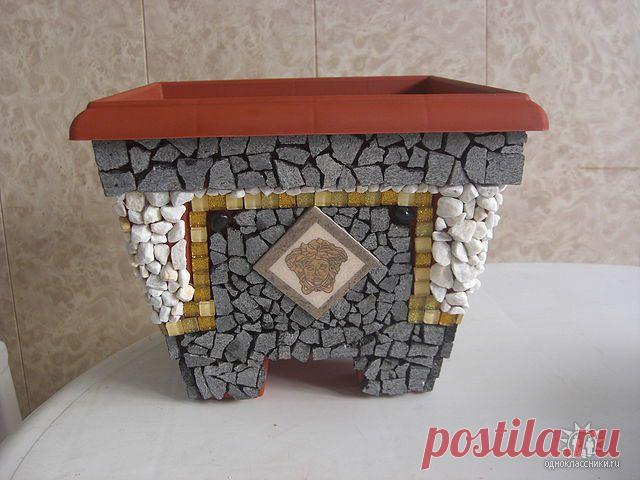 Оформление цветочных горшочков. Работы Саиды Магомедовой..