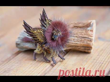 Брошь Крылатый лев 0807 Brooch Winged Lion