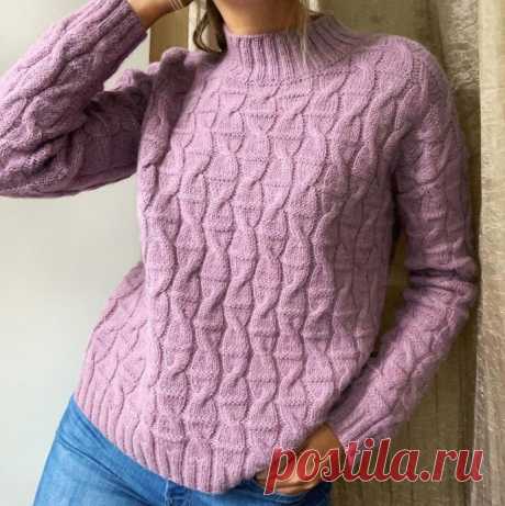 Теплый свитер из пряжи Перуанская альпака