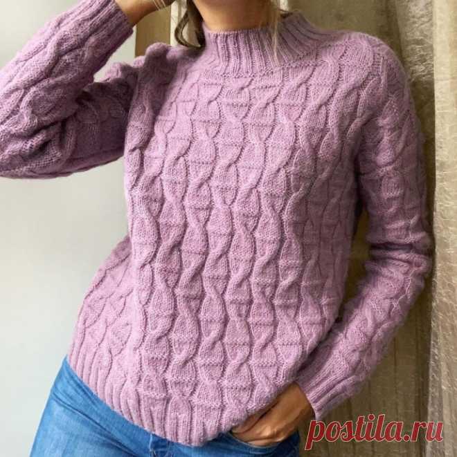 Теплый свитер из пряжи Перуанская альпака