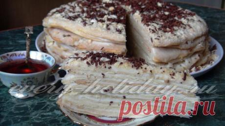 Торт "Наполеон" классический с заварным кремом, пошаговый ре