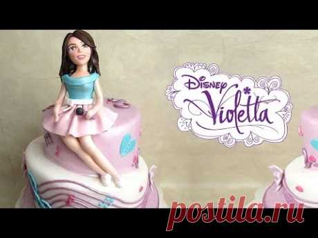 Violetta in pasta di zucchero per torta - Fondant Violetta Disney Cake Topper