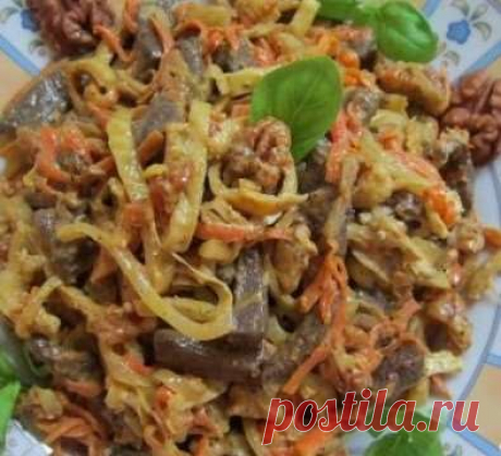 Салат из печени с овощами «Мао Цзэдун» | Офигенная