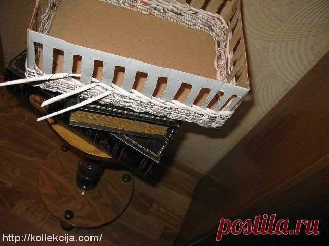 Упрощённый способ плетения / Работа с бумагой / Плетение из бумажной лозы