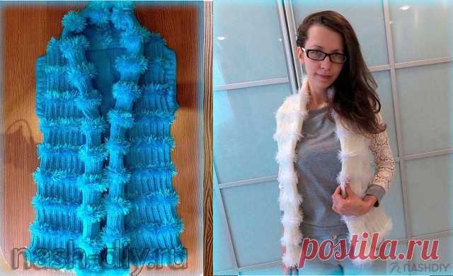 ВЯЖЕМ СТИЛЬНЫЙ ЖИЛЕТ СПИЦАМИЭ,
описание: http://nash-diy.ru/vjazanie-dlja-zhenschin/letnie-koftochki/431-vjazhem-stilnyj-zhilet-spicami.html