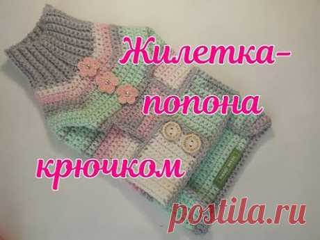 Жилетка крючком, DIY crochet vest for dog