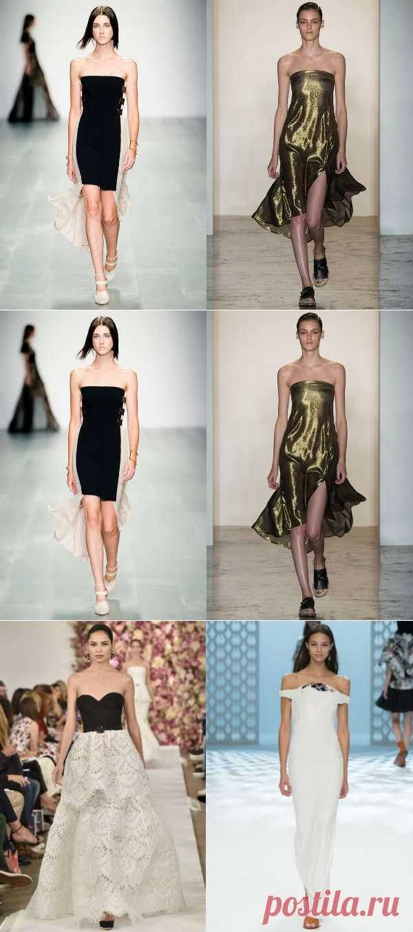 Платья без бретелей весна-лето 2015