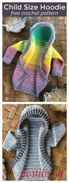 Child Size Hooded Cardigan Free Crochet Pattern