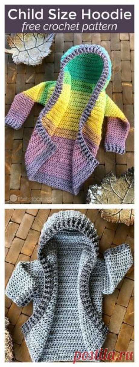 Child Size Hooded Cardigan Free Crochet Pattern