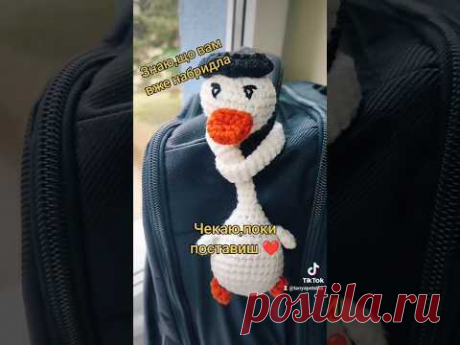 Гусь-Довгусь✨Іграшка гачком на сумку,рюкзак✨Zawieszka Do torebki✨Маленька іграшка